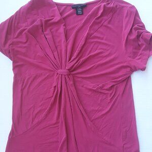 Apostrophe Petite fuchsia short sleeve top size LP
